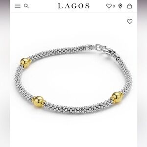 LAGOS Two-Tone 3mm Station Bracelet